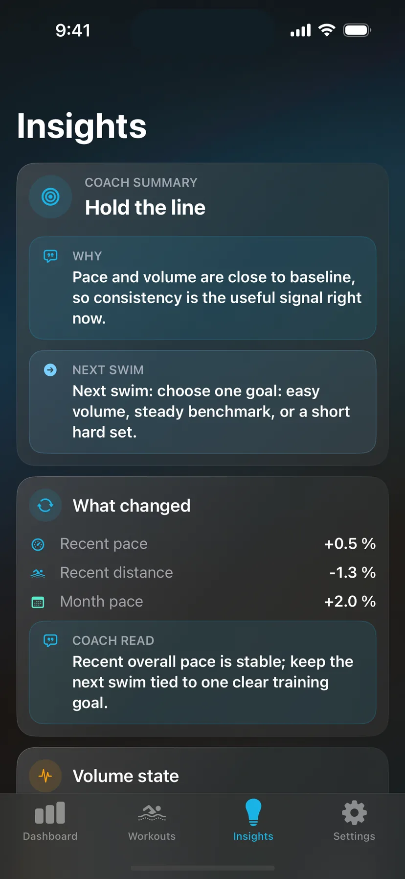 SwimGlass dark insights